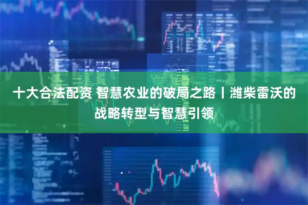 十大合法配资 智慧农业的破局之路丨潍柴雷沃的战略转型与智慧引领